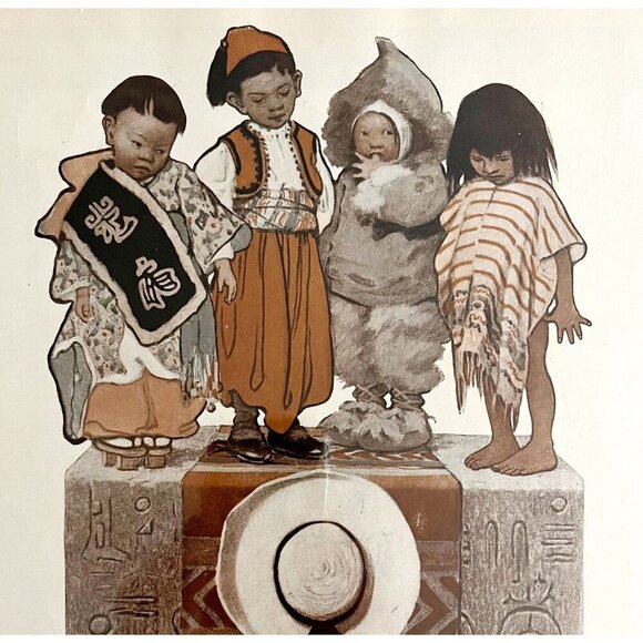 Foreign Children Jessie Willcox Smith 1905 Lithograph Print Stevenson Verse HM1D - Picture 1 of 2